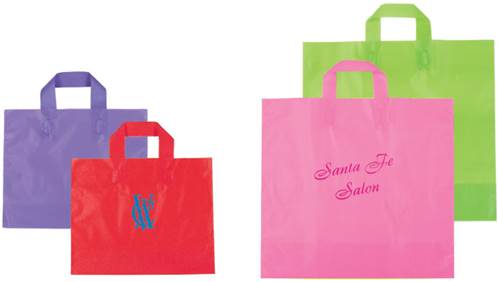 Ameritote Frosted Shopping Bag - 12" x 10" x 4"