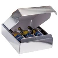 Argento Wine Bottle Box (3 Bottle) Wine Packaging, Wine Bottle Carriers, Wine Bottle Packaging, Wine Bottle Boxes, Argento Wine Packaging, Silver Wine Boxes