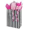 Black &amp; White Stripes Paper Shopping Bags (Cub - Full Case)