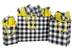 Black and White Plaid Paper Shopping Bags (Pup - Full Case) - BWPLAID-P