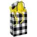 Black and White Plaid Paper Shopping Bags (Pup - Full Case) - BWPLAID-P