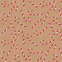 Candy Cane Glitter Gift Wrap Paper