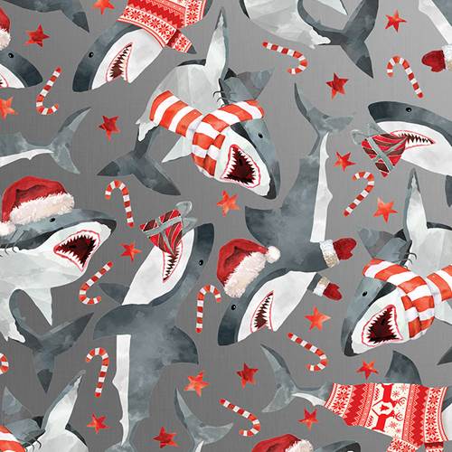 Christmas Shark Gift Wrap Paper