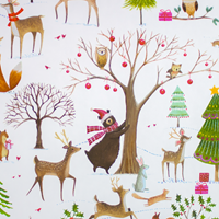 Christmas Woods Gift Wrap Paper