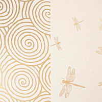 Dragonflies/Swirls Gift Wrap Paper