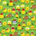Emoji Stripe Christmas Gift Wrap Paper (Reversible) (Closeout) - CO-GW-1