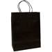 Fold Over J-Cut Shopping Bag - Black (Belle) - JCUT-B-BLK