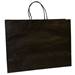 Fold Over J-Cut Shopping Bag -Black (Vogue) - JCUT-V-BLK