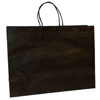 Fold Over J-Cut Shopping Bag -Black (Vogue) 