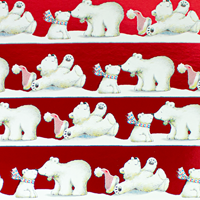 Frolicking Polar Bears Gift Wrap Paper Sullivan Gift Wrap Paper