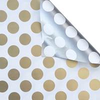 Gold & Silver Dots Gift Wrap Paper