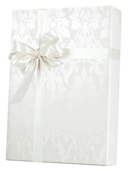 Gothic Flourish Pearl/White Gift Wrap