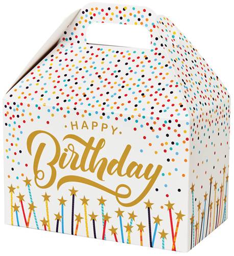 Happy Birthday Stars Large Gable Box