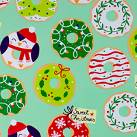 Holiday Donuts Gift Wrap Paper