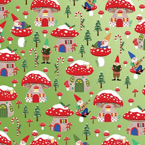 Holiday Gnomes Gift Wrap Paper