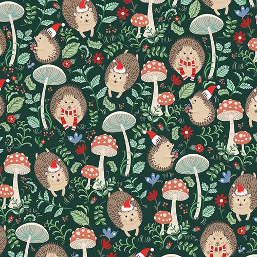 Holiday Hedgehog Gift Wrap Paper