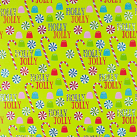 Holly Jolly Holiday Candy Gift Wrap Paper Sullivan Gift Wrap Paper