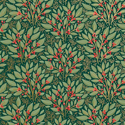 Holly Tapestry Gift Wrap Paper
