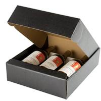 Nero Wine Bottle Box (3 Bottle) Nero Wine Bottle Carrier, Wine Packaging