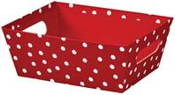 Red & White Dots Market Tray (Small)