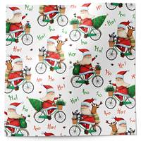 Santa Bicycle Tissue Paper
