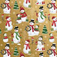 Snowman Family Gift Wrap Paper