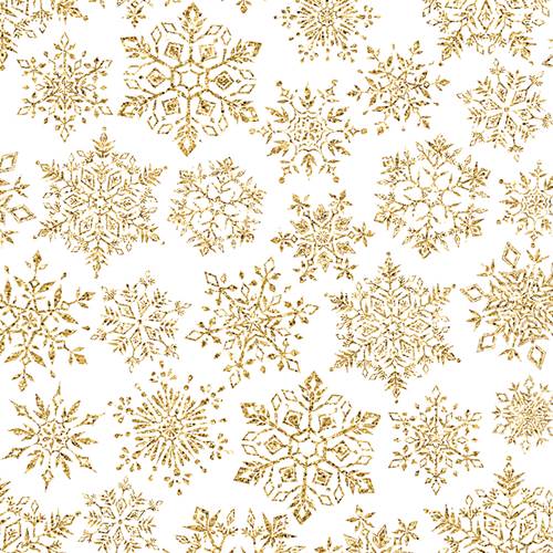 Sparkleflake Gold White Gift Wrap Paper