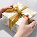 Sparkleflake Gold White Gift Wrap Paper - XB508