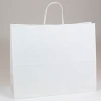 White Kraft Shopping Bags Ink Printed (Vogue) 