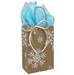 White Snowflakes on Kraft Shopping Bags (Pup - Full Case) - 1301-P