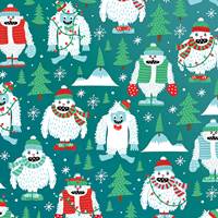 Yeti for Christmas Gift Wrap Paper