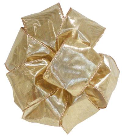 Tissue Lame Gold Wired Ribbon