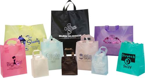 Frosted Tint Shopping Bags - 8" x 5" x 10"