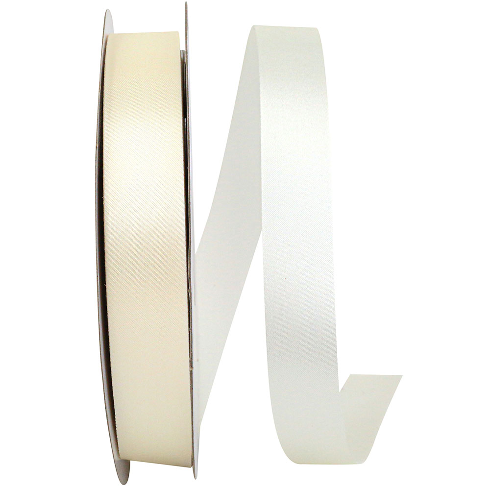 Ivory Dyna Satin Ribbon 7/8