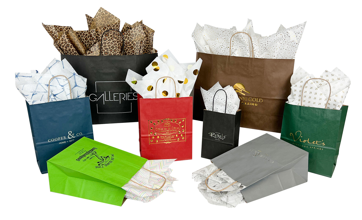 Natural Kraft Tints Shopping Bags 