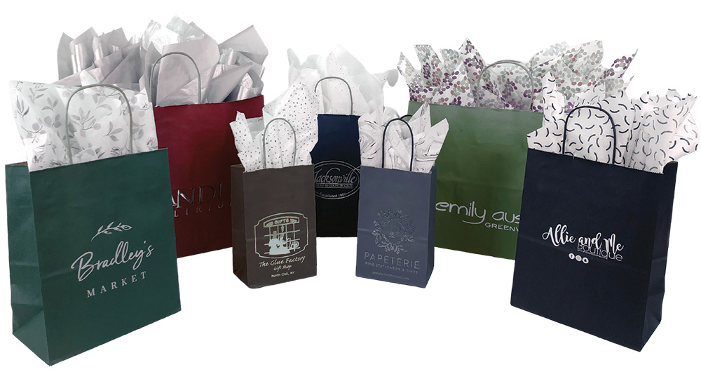 Natural Kraft Tints Shopping Bags 