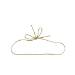 12" gold metallic stretch cord loop with pre-tied bow for gift bags and boxes