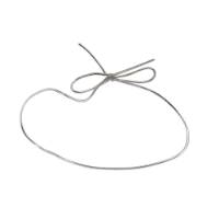12" silver metallic stretch cord loop with pre-tied bow for gift bags and boxes