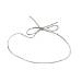 12" silver metallic stretch cord loop with pre-tied bow for gift bags and boxes