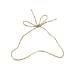 14" gold metallic stretch cord loop with pre-tied bow for gift bags and boxes