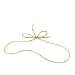 16" gold metallic stretch cord loop with pre-tied bow for gift bags and boxes