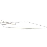 16" silver metallic stretch cord loop with pre-tied bow for gift bags and boxes