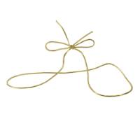 19" gold metallic stretch cord loop with pre-tied bow for gift bags and boxes