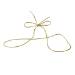 19" gold metallic stretch cord loop with pre-tied bow for gift bags and boxes