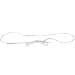19" silver metallic stretch cord loop with pre-tied bow for gift bags and boxes