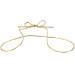 22" gold metallic stretch cord loop with pre-tied bow for gift bags and boxes