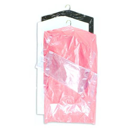 54 Inch Garment Bags — 1 mil clear poly on continuous roll, protective cover for dresses and formal wear, 21 x 3 x 54
