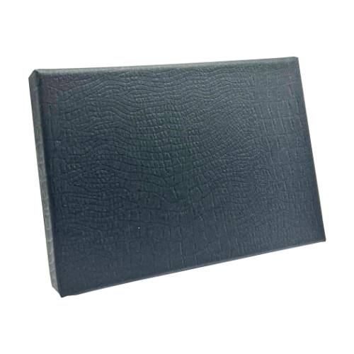 Alligator Embossed pop-up gift card box 4 5/8" x 3 3/8" x 5/8" — pops open to display a gift card, dark green alligator-embossed texture