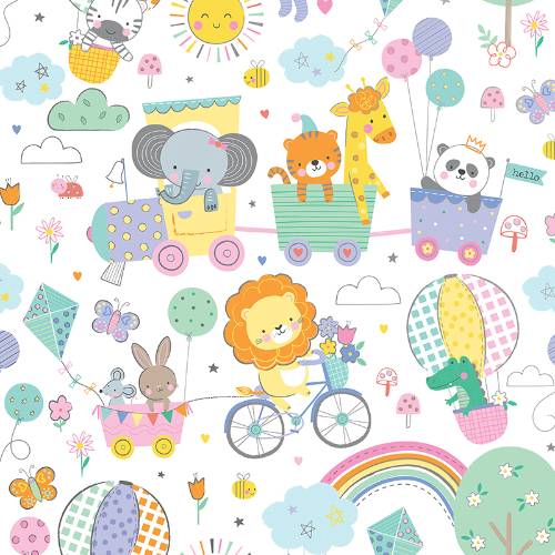 Animal Adventures Gift Wrap Paper — Animal Adventures baby gift wrap design