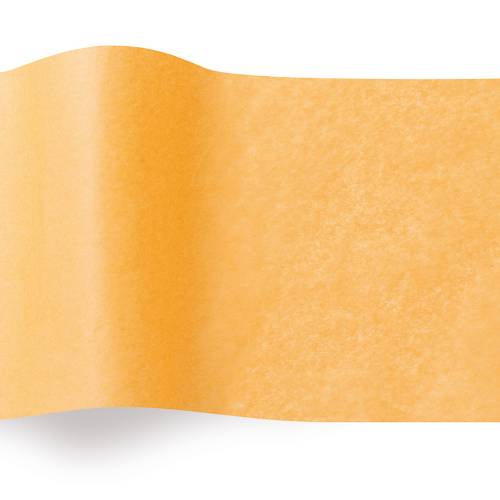 Apricot Tissue Paper — Soft warm peach/apricot tissue paper sheet, smooth finish